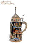 Beer Stein - German Cities and Crests With Pewter Eagle 1L Beer Stein - German Cities and Crests With Pewter Eagle 1L