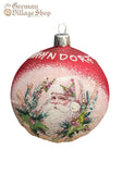 Glass Bauble - Red with Santa Glass Bauble - Red with Santa