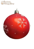 Glass Bauble - Red with Santa Glass Bauble - Red with Santa