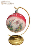 Glass Bauble - Red with Santa Glass Bauble - Red with Santa