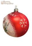 Glass Bauble - Red with Santa Glass Bauble - Red with Santa