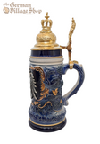 Beer Stein - Blue and Gold Eagle 1/2L Beer Stein - Blue and Gold Eagle 1/2L
