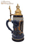 Beer Stein - Blue and Gold Eagle 1/2L Beer Stein - Blue and Gold Eagle 1/2L