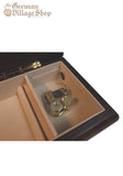Wooden Music Box - Large Jewellery compartment and flower motif Wooden Music Box - Large Jewellery compartment and flower motif