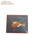 Wooden Music Box - Small Blue with Violin Wooden Music Box - Small Blue with Violin