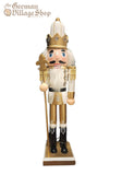 Nutcracker - 30cm White Gold King Nutcracker - 30cm White Gold King