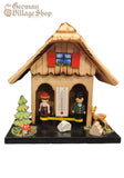 Weatherhouse - Light Two Tone Wooden House with Deer and Mushroom Weatherhouse - Light Two Tone Wooden House with Deer and Mushroom