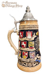 Beer Stein - Coloured German Crests with Eagle 1/4L Beer Stein - Coloured German Crests with Eagle 1/4L