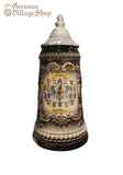 Beer Stein - Black and Gold Printed Crest 1/4L Beer Stein - Black and Gold Printed Crest 1/4L