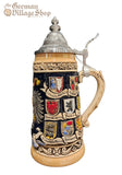 Beer Stein - Coloured German Crests with Eagle 1/4L Beer Stein - Coloured German Crests with Eagle 1/4L