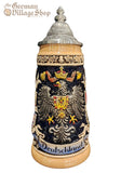 Beer Stein - Coloured German Crests with Eagle 1/4L Beer Stein - Coloured German Crests with Eagle 1/4L