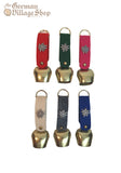 Cow Bell - Brass 12cm assorted felt strap Cow Bell - Brass 12cm assorted felt strap
