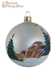 Glass Bauble - Pearl with Alpine Scene Glass Bauble - Pearl with Alpine Scene