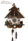 Cuckoo Clock Quartz - Two Toned Chalet with Rolling Pin Lady Cuckoo Clock Quartz - Two Toned Chalet with Rolling Pin Lady