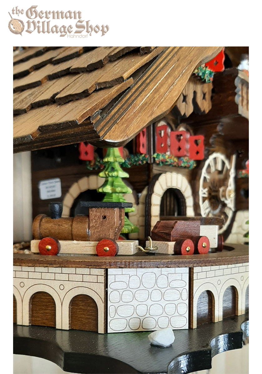 Cuckoo Clock Quartz Chalet with train The German Village Shop Hahndorf