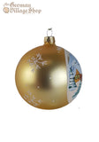 Glass Bauble - Gold with circle scene Glass Bauble - Gold with circle scene