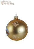 Glass Bauble - Gold with circle scene Glass Bauble - Gold with circle scene