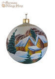 Glass Bauble - Pearl with Alpine Scene Glass Bauble - Pearl with Alpine Scene