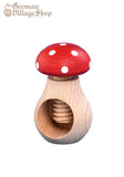 Mushroom Nutcracker Red Wooden Toadstool shaped nutcracker