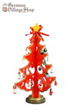 Christmas Tree - Red 30cm German wooden Christmas tree, Christmas decorations, Christmas trees with ornaments