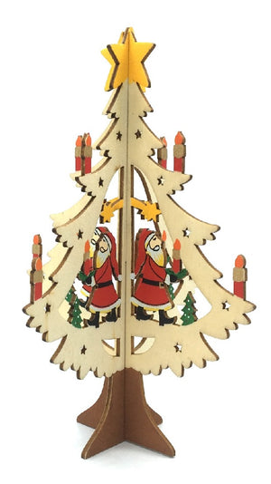 WOODEN CHRISTMAS TREE ORNAMENT - SANTA
