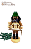 Smoker Figure Brown Coat - Wooden Man Christmas Decorations German smokers, Christmas smoker decorations, incense christmas decorations, Rauchermann
