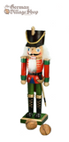 Nutcracker - 23cm Red and Green Uniform with Sword German nutcrackers, Christmas nutcracker decorations, nutcracker soldier