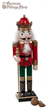 Nutcracker - 30cm Red/Green King German nutcrackers, Christmas nutcracker decorations, nutcracker soldier
