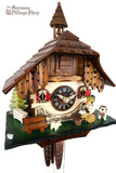 Cuckoo Clock Mechanical 1 Day - Chalet with Beer Drinker German Cuckoo Clock 1 day mechanical black forest chalet with moving beer drinker