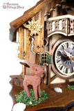 Cuckoo Clock Mechanical 1 Day - Chalet with Deer German Cuckoo Clock 1 day mechanical black forest chalet with deer