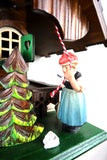 Cuckoo Clock Mechanical 1 Day - Chalet & Woman Ringing Bell German Cuckoo Clock 1 day mechanical black forest chalet with bell wringer
