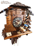 Cuckoo Clock Mechanical 1 Day - Chalet with Wood Sawyer German Cuckoo Clock 1 day mechanical black forest chalet wood saw-man