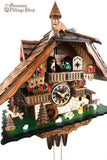 Cuckoo Clock Mechanical 1 Day - Musical Chalet & Wood Chopper German Cuckoo Clock 1 day mechanical black forest chalet with music and moving wood chopper
