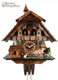 Cuckoo Clock Mechanical 1 Day - Musical Chalet & Rocking Horse German Cuckoo Clock 1 day mechanical chalet with moving rocking horse and music