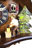 Cuckoo Clock Mechanical 1 Day - Chalet with Wood Chopper German Cuckoo Clock 1 day mechanical black forest chalet with moving woodchopper