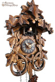 Cuckoo Clock Quartz - Traditional Grape Vine German Cuckoo Clock battery operated vine leaves
