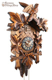 Cuckoo Clock Mechanical 1 Day - Traditional with Maple Leaves German Cuckoo Clock 1 day mechanical traditional cuckoo bird with leaves