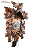 Cuckoo Clock Quartz - Traditional Cuckoo Bird with Maple Leaves 2 German Cuckoo Clock battery operated with traditional cuckoo bird carvings