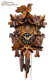 Cuckoo Clock Mechanical 1 Day - Squirrels and Leaves German Cuckoo Clock 1 day mechanical cuckoo bird and squirrel carvings