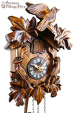 Cuckoo Clock Quartz - Traditional with Cuckoo Birds German Cuckoo Clock battery operated traditional cuckoo bird carvings