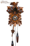 Cuckoo Clock Quartz - Traditional with Cuckoo Birds German Cuckoo Clock battery operated traditional cuckoo bird carvings