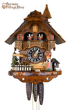 Cuckoo Clock Mechanical 1 Day - Hones Woman Ringing Bell German Cuckoo Clock 1 day mechanical Hones chalet from the black forest with bell ringer