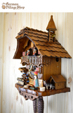 Cuckoo Clock Mechanical 1 Day - Hones Woman Ringing Bell German Cuckoo Clock 1 day mechanical Hones chalet from the black forest with bell ringer