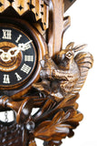 Cuckoo Clock Quartz - Musical with Before the Hunt Squirrel Scene German Cuckoo Clock battery operated traditional hunting scene and squirrel carvings with music