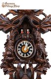 Cuckoo Clock Mechanical 8 Day - Hones Musical Before the Hunt Scene German Cuckoo Clock 8 day mechanical Hones traditional cuckoo clock from the black forest before the hunt scene