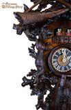 Cuckoo Clock Mechanical 8 Day - Hones Ornate After the Hunt Scene German Cuckoo Clock 8 day mechanical Hones chalet from the black forest traditional hunting cuckoo clock