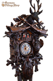 Cuckoo Clock Mechanical 8 Day - Hones Ornate After the Hunt Scene German Cuckoo Clock 8 day mechanical Hones chalet from the black forest traditional hunting cuckoo clock