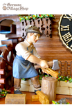 Cuckoo Clock Mechanical 8 Day - Hones Chalet with Wood Chopper and Sawyers German Cuckoo Clock 8 day mechanical Hones chalet from the black forest with wood chopper and wood Sawyer men