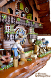 Cuckoo Clock Mechanical 8 Day - Hones Chalet with Wood Chopper and Sawyers German Cuckoo Clock 8 day mechanical Hones chalet from the black forest with wood chopper and wood Sawyer men
