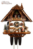 Cuckoo Clock Mechanical 8 Day - Hones Musical with Bellringer German Cuckoo Clock 8 day mechanical black forest chalet with moving bell wringer and music